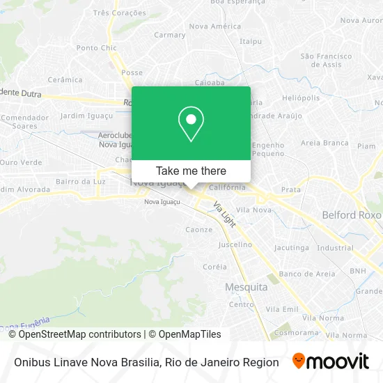 Onibus Linave Nova Brasilia map