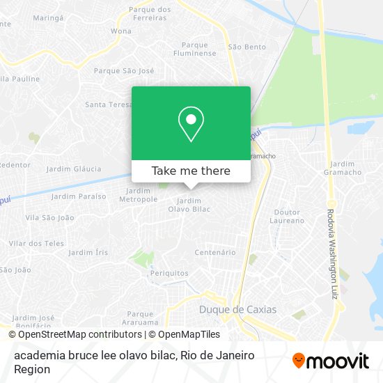 Mapa academia bruce lee olavo bilac