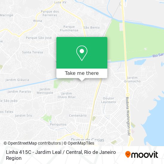 Linha 415C - Jardim Leal / Central map
