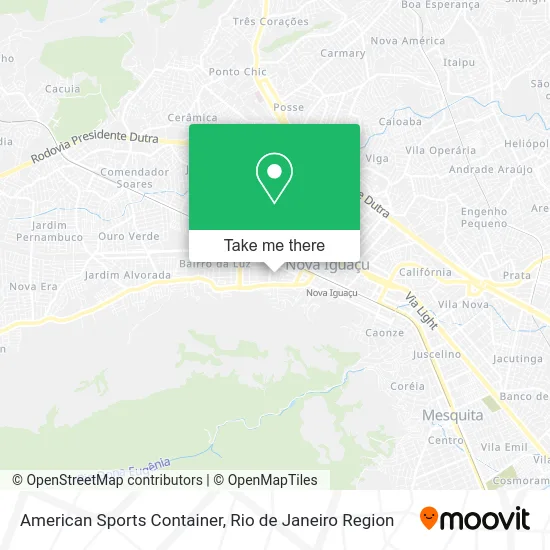 American Sports Container map