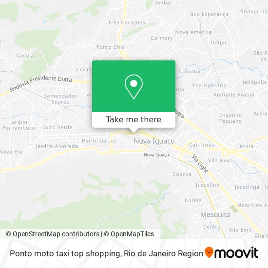 Mapa Ponto moto taxi top shopping