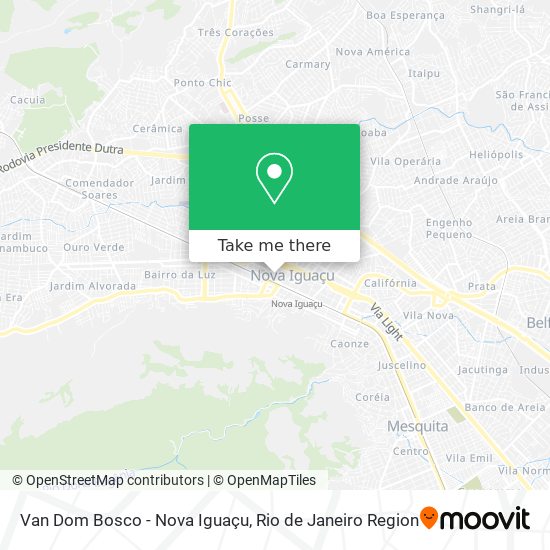 Mapa Van Dom Bosco - Nova Iguaçu