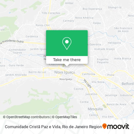 Comunidade Cristã Paz e Vida map