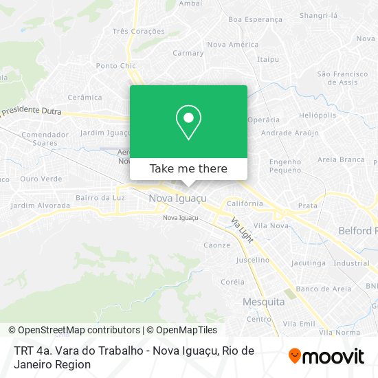 TRT 4a. Vara do Trabalho - Nova Iguaçu map