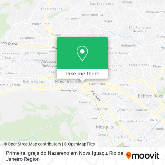Primeira Igreja do Nazareno em Nova Iguaçu map