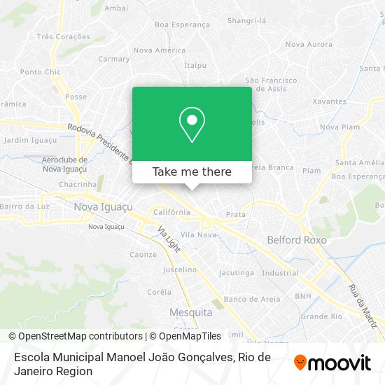 Mapa Escola Municipal Manoel João Gonçalves