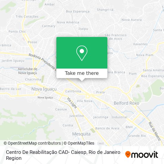 Mapa Centro De Reabilitação CAD- Caiesp