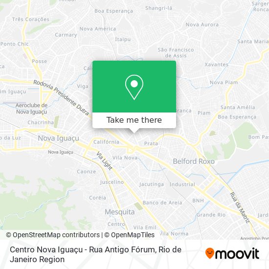 Mapa Centro Nova Iguaçu - Rua Antigo Fórum