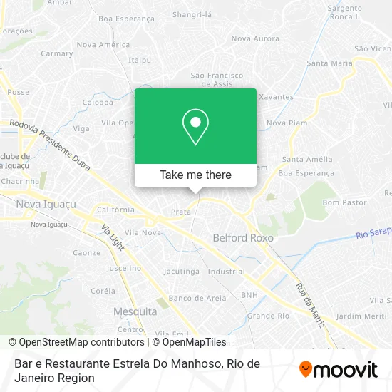 Bar e Restaurante Estrela Do Manhoso map