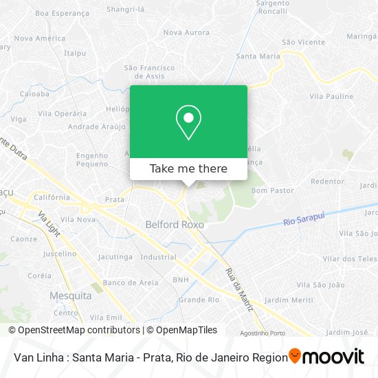 Mapa Van Linha : Santa Maria - Prata