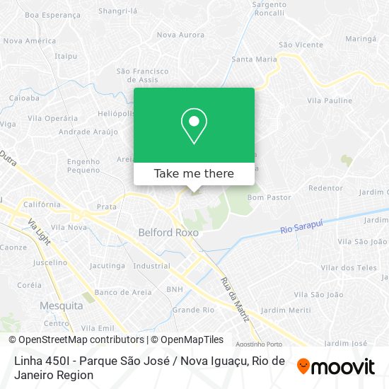Linha 450I - Parque São José / Nova Iguaçu map
