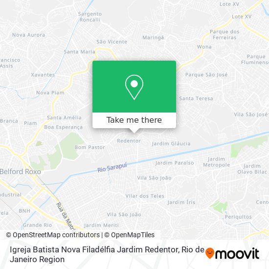 Igreja Batista Nova Filadélfia Jardim Redentor map