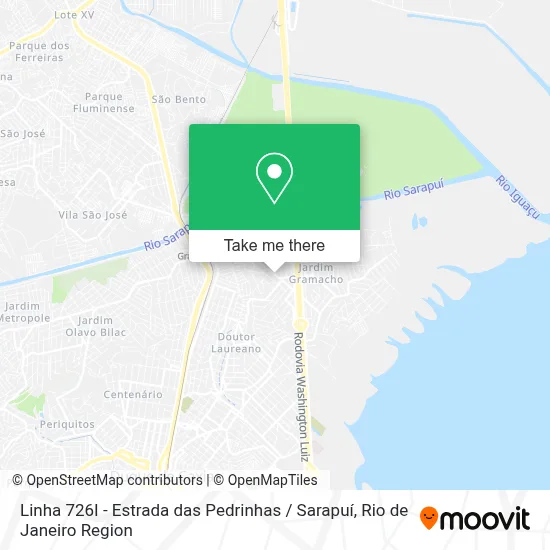 Linha 726I - Estrada das Pedrinhas / Sarapuí map