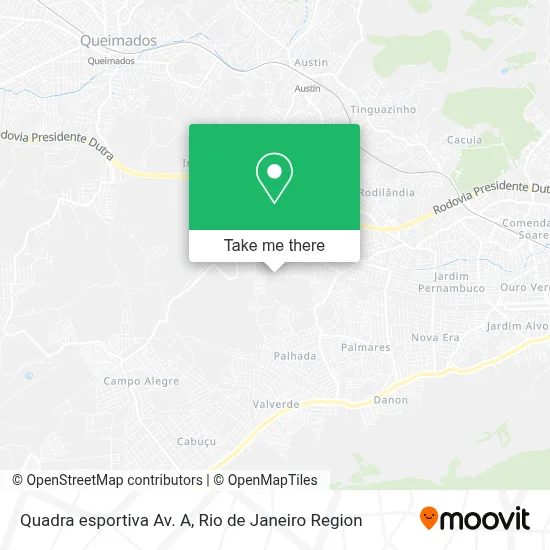 Quadra esportiva Av. A map