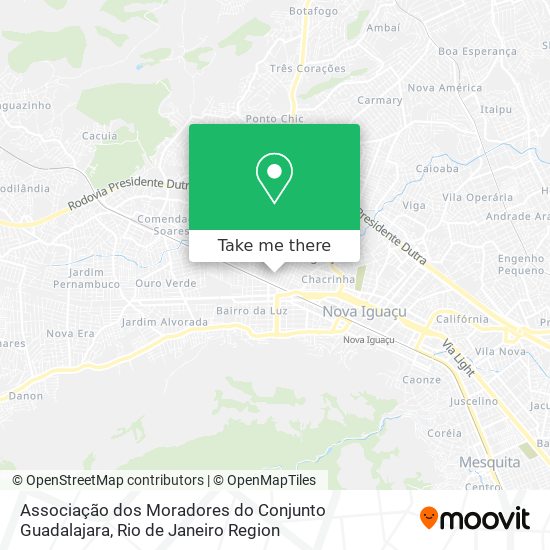 Mapa Associação dos Moradores do Conjunto Guadalajara