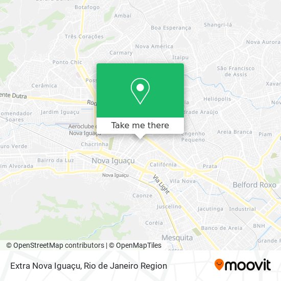 Extra Nova Iguaçu map