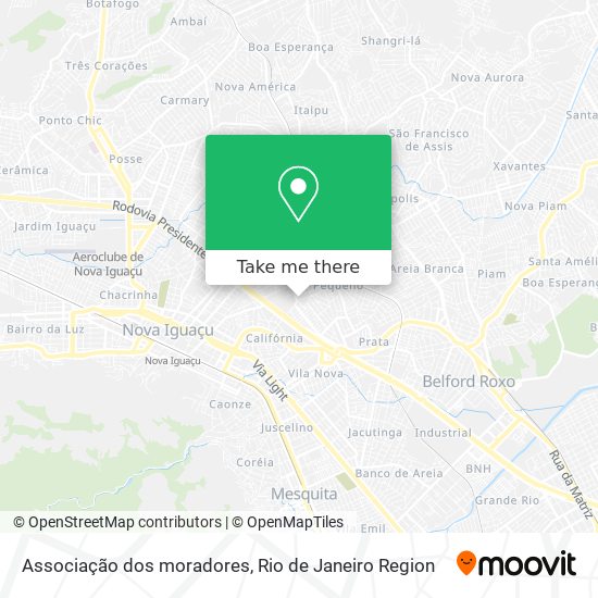 Associação dos moradores map