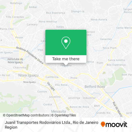 Juanil Transportes Rodoviários Ltda. map