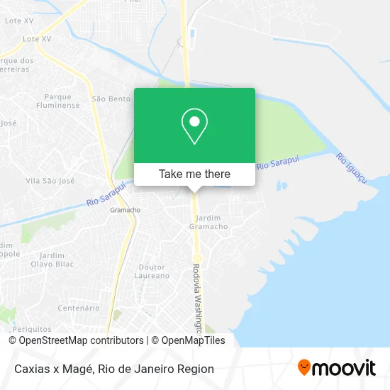 Caxias x Magé map