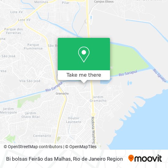 Bi bolsas Feirão das Malhas map