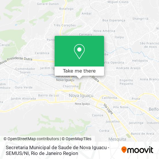Mapa Secretaria Municipal de Saude de Nova Iguacu - SEMUS / NI