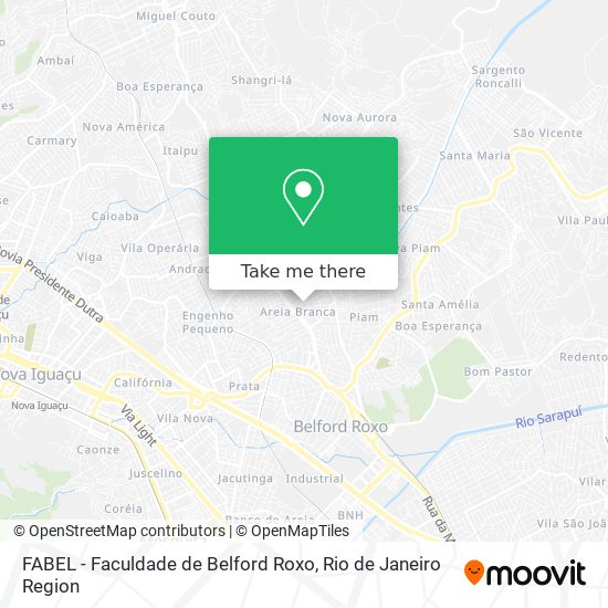 FABEL - Faculdade de Belford Roxo map