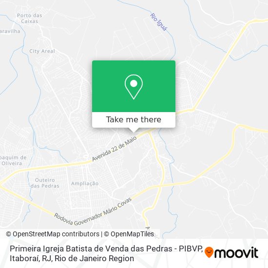 Primeira Igreja Batista de Venda das Pedras - PIBVP, Itaboraí, RJ map