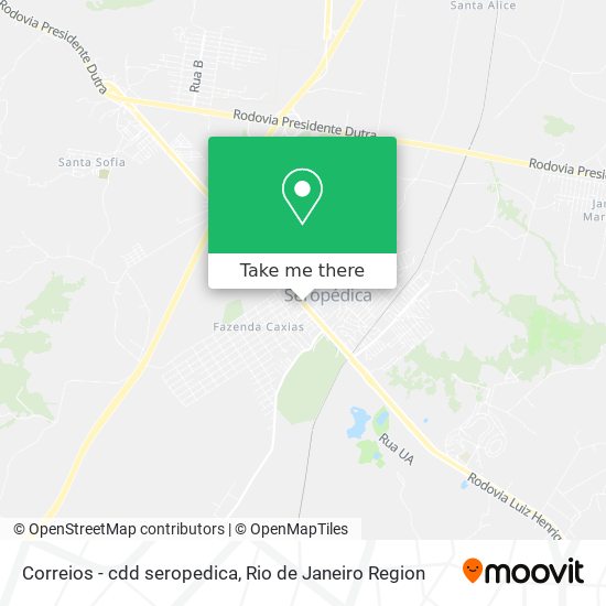 Correios - cdd seropedica map