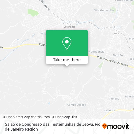 Salão de Congresso das Testemunhas de Jeová map