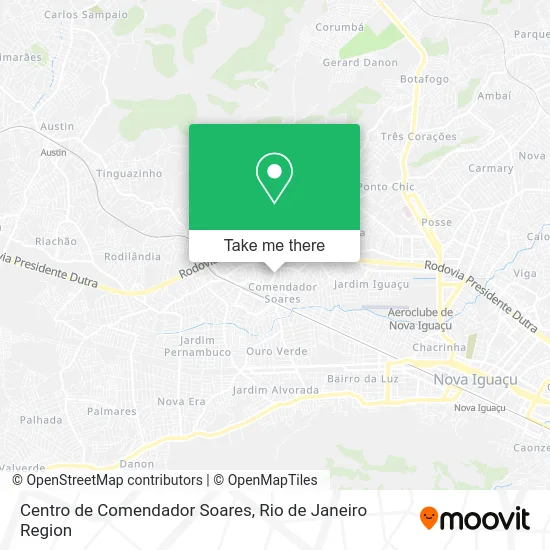 Centro de Comendador Soares map