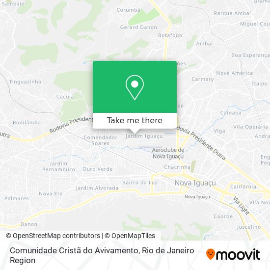 Comunidade Cristã do Avivamento map