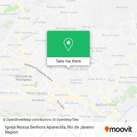 Mapa Igreja Nossa Senhora Aparecida