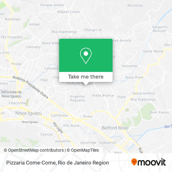 Pizzaria Come-Come map