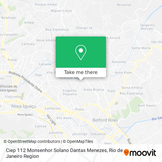 Mapa Ciep 112 Monsenhor Solano Dantas Menezes