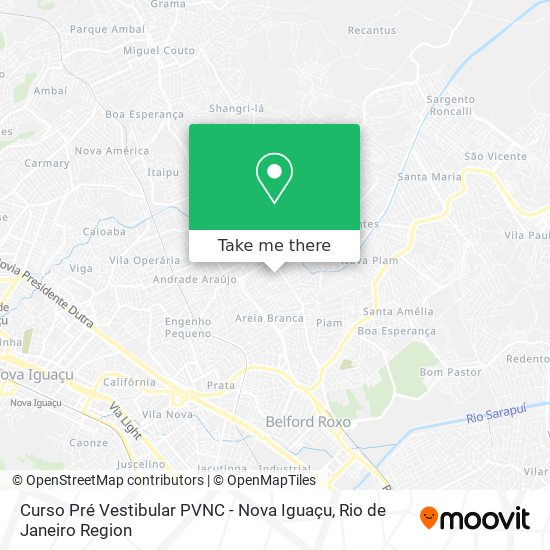 Curso Pré Vestibular PVNC - Nova Iguaçu map