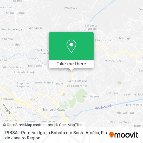 Mapa PIBSA - Primeira Igreja Batista em Santa Amélia