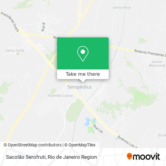 Sacolão Serofruti map