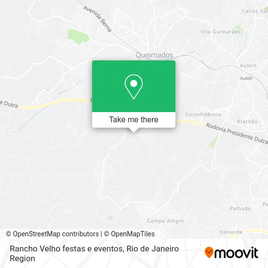 Rancho Velho festas e eventos map