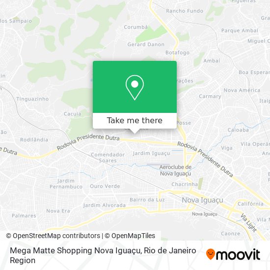 Mapa Mega Matte Shopping Nova Iguaçu