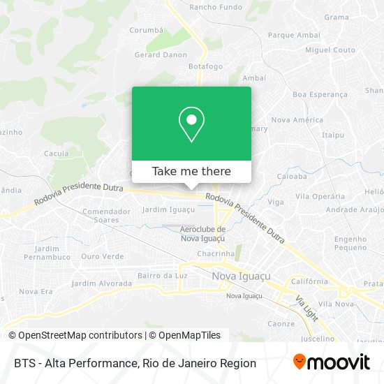 BTS - Alta Performance map