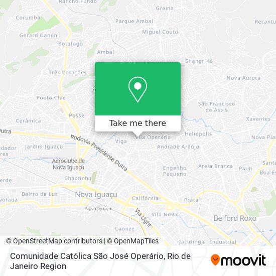 Mapa Comunidade Católica São José Operário