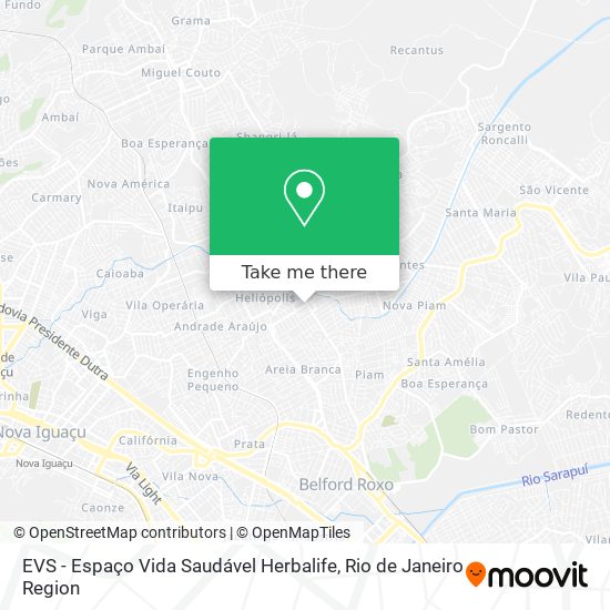 Mapa EVS - Espaço Vida Saudável Herbalife