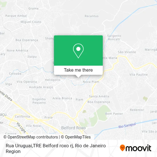 Rua Uruguai,TRE Belford roxo rj map