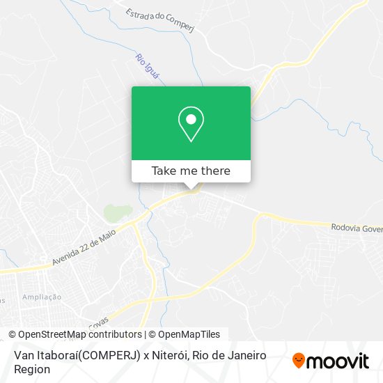Van Itaboraí(COMPERJ) x Niterói map