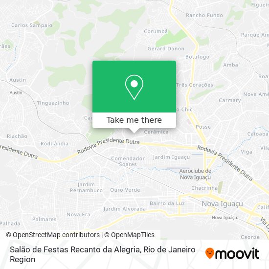 Mapa Salão de Festas Recanto da Alegria