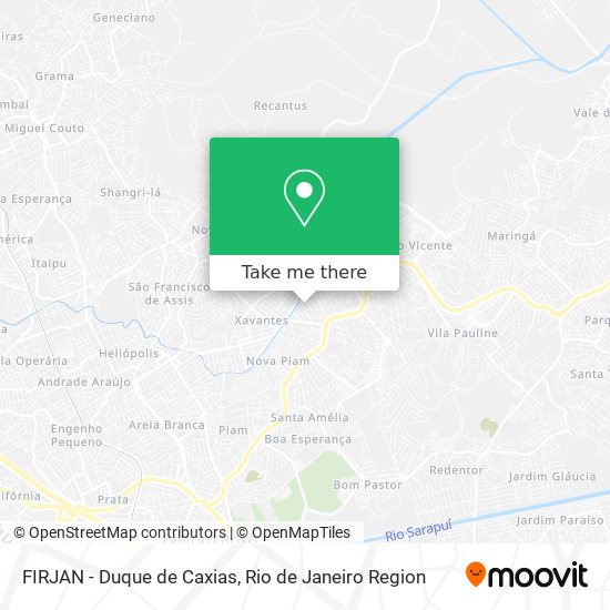 FIRJAN - Duque de Caxias map
