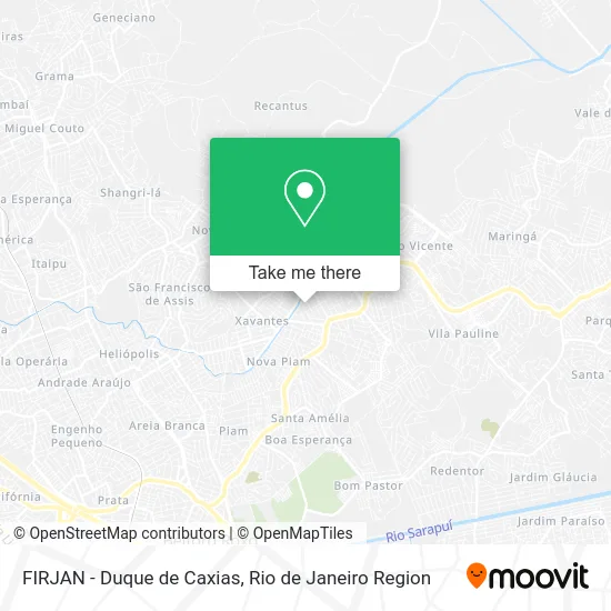 FIRJAN - Duque de Caxias map