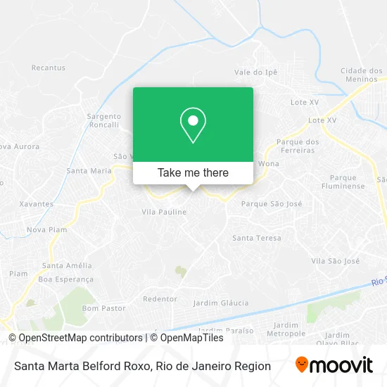 Santa Marta Belford Roxo map