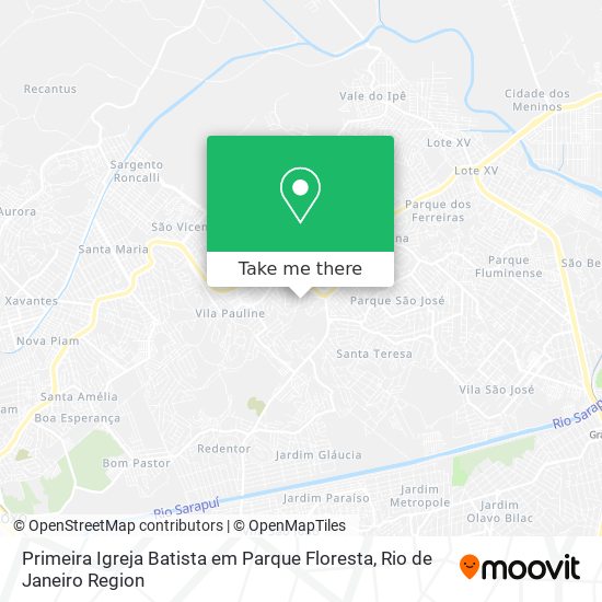 Primeira Igreja Batista em Parque Floresta map
