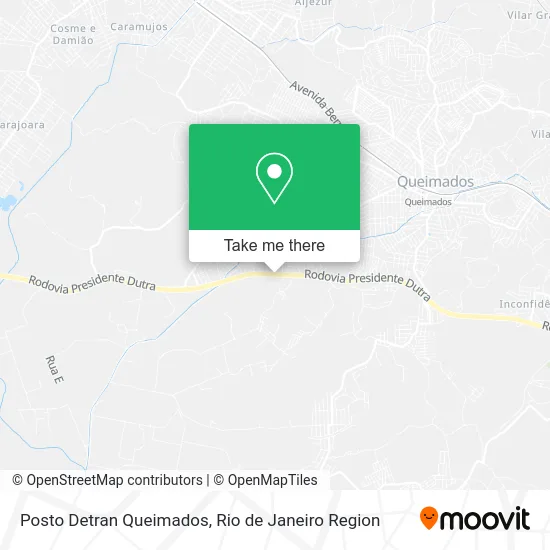 Posto Detran Queimados map